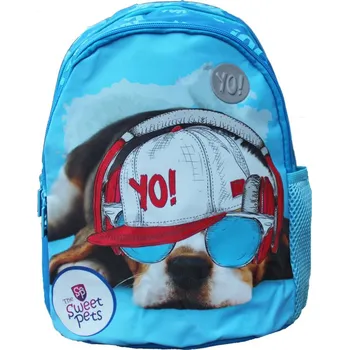 Obraz Batoh jednokomorový Beniamin pro chlapce a dívky, modrý