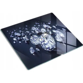 Obraz Kuchyňská Multifunkční Dekorativní Deska Tvrzené Sklo Diamanty 60x52 cm