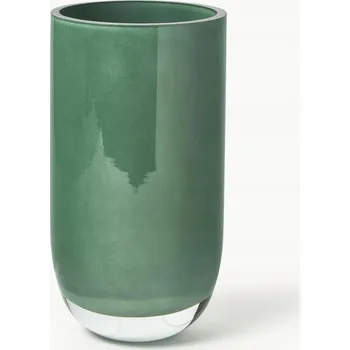 Váza Skleněná váza West.. Rosabella, Ø 15 x V 28 cm Tmavě zelená