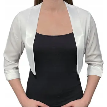 Podprsenka Bolerko s 3/4 rukávem bílé - Aneta 52