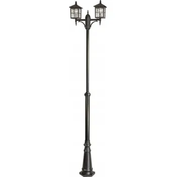 Venkovní osvětlení Kvadratický osvětlovací sloupek Su-ma E27 280 cm černý