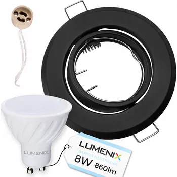 Žárovka Stropní zapuštěné svítidlo Lumenix 8 W GU10 černé