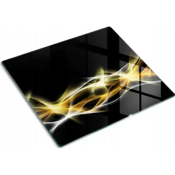 Obraz Ozdobná Skleněná Deska na Krájení a Servírování Abstrakce Světlo 60x52 cm