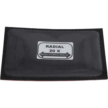 Sada na opravu pneumatiky Radiální opravná vložka s nylonovou výztuží 86×127 mm (s podkladovou gumou), 1ks, Invento INVP-20X