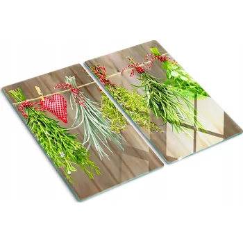 Obraz Dekorativní Desky Tvrzené Sklo na Krájení Bylinkový Provázek 2x30x52 cm