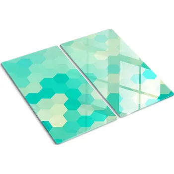 Obraz Desky z Tvrzené Sklo s Ozdobným Vzorem Geometrické tvary 2x30x52 cm