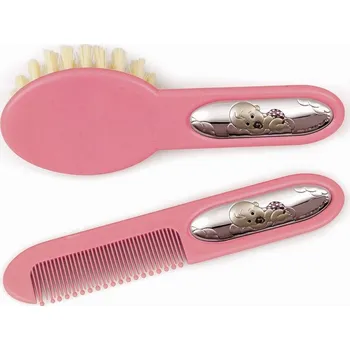 hřeben Sada hřebenů a kartáčů Beltrami odstíny růžové a fialové