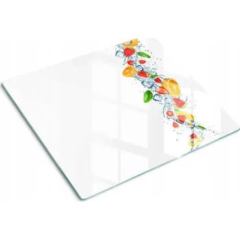 Obraz Skleněná Dekorační Deska Na Servírování Jednohubek Ovoce s ledem 60x52 cm