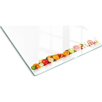 Obraz Kuchyňská Multifunkční Dekorativní Deska Tvrzené Sklo Barevné ovoce 60x52 cm