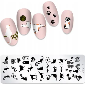 Přípravek na nehty Šablona / Destička na nehty pro zdobení nehtů OMQ-11