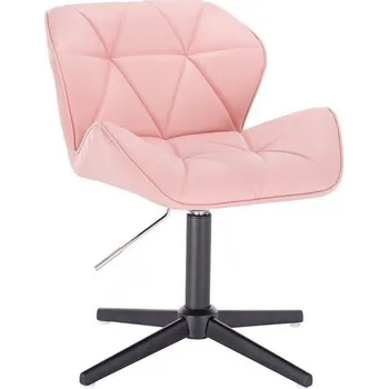LuxuryForm DESIGN Kosmetická židle MILANO na černém kříži - růžová (VPT)