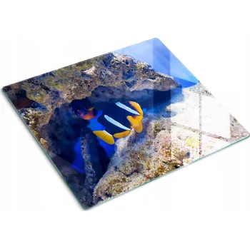 Obraz Kuchyňská Multifunkční Dekorativní Skleněná Deska Tropické ryby 60x52 cm