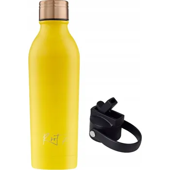 Termoska Termoláhev a víčko s brčkem z z nerezové oceli, žlutá, 500 ml