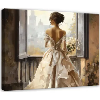 Obraz OBRAZ ŽENA UMĚNÍ DO LOŽNICE OBÝVÁKU KUCHYNĚ NA PLÁTNĚ 60x40