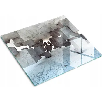 Obraz Ozdobná skleněná deska na krájení a servírování Beton krychlový 60x52 cm