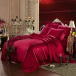 Hedvábná Povlečení 220x240 + 2x 50x70 Přikrývka Polštář