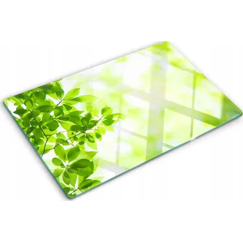 Obraz Dekorativní kuchyňská deska z Tvrzené Sklo na krájení, motiv listí, 80x52 cm
