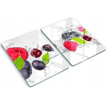 Obraz Dekorativní Skleněné Kuchyňské Desky na Krájení Ovoce a Voda 2x40x52 cm
