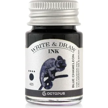 Octopus voděodolný inkoust na malování i psaní, modrý chameleon Objem: 10 ml