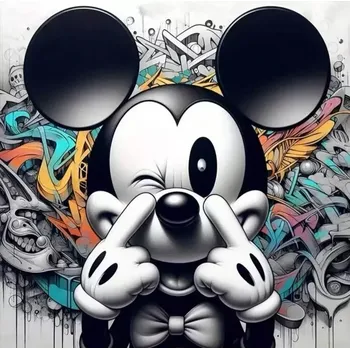 Diamantové malování Diamantové malování - Mickey + perleťové kamínky