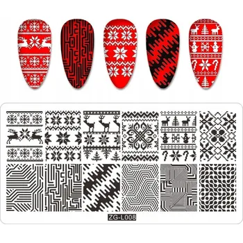 Přípravek na nehty Šablona / Destička na nehty pro zdobení nehtů - ZG-L008