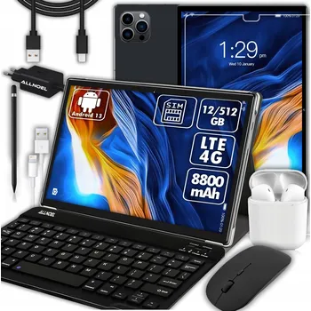Mobilní telefon Tablet ALLNOEL T900 4G 10,1" 12 GB / 512 GB černý