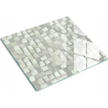 Obraz Skleněná kuchyňská deska na servírování s grafikou Geometrické tvary 60x52 cm