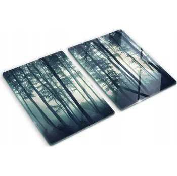Obraz Víceúčelové dekorativní skleněné desky s potiskem Les v mlze 2x40x52 cm