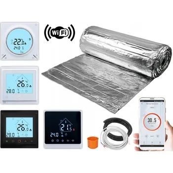 Topná rohož Sada Thermotec TOPENÍ POD PODLAHU - TOPNÁ ROHOŽ pod panely 1m2 150W/m2 + WIFI TERMOSTAT