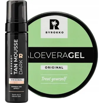 Přípravek po opalování Gel Po opalování Byrokko Aloe Vera + Tan Mousse Dark Samoopalovací přípravek v pěně