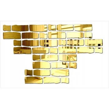 Zrcadlo Zrcadlo Cihlička Zlatá | 24 cihel + 12 půlek