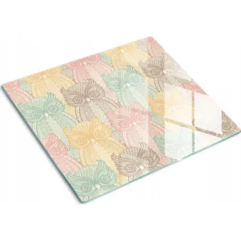 Obraz Kuchyňská Multifunkční Dekorativní Skleněná Deska S Potiskem Sova 60x52 cm