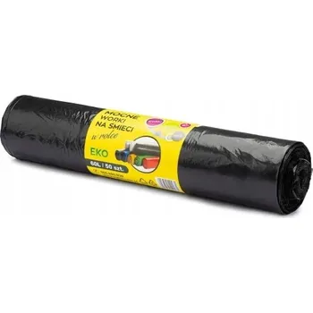 Pytle na odpadky Černé pytle na odpadky 60L, 50 kusů, role 60x80 cm, LDPE
