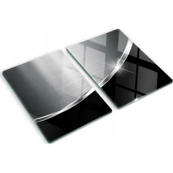 Obraz Dvě Dekorativní Prkénka z Tvrzené Sklo na Krájení s Texturou 2x40x52 cm