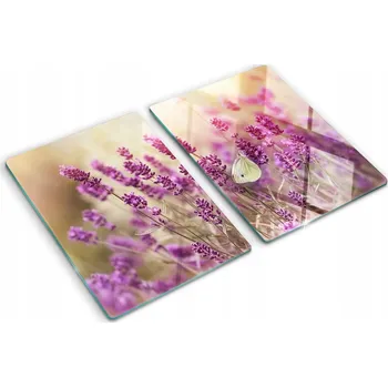 Obraz Kuchyňské Multifunkční Ozdobné Desky Tvrzené Sklo Levandule 2x40x52 cm