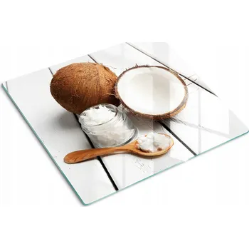 Obraz Kuchyňská Multifunkční Dekorativní Deska Tvrzené Sklo Kokosový olej 60x52 cm