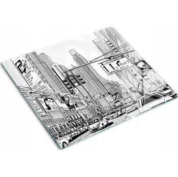 Obraz Skleněná krájecí deska Ulice New Yorku 60x52 cm