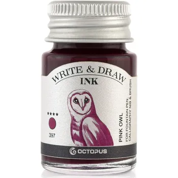 Octopus voděodolný inkoust na malování i psaní, růžová sova Objem: 10 ml