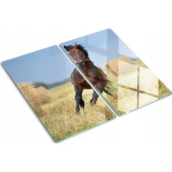 Obraz Ozdobné skleněné desky na krájení a servírování – Cvalající kůň, 2x30x52 cm