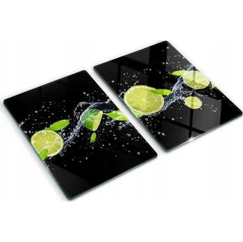 Obraz Dekorativní skleněné kuchyňské desky na krájení Limetky a voda 2x40x52 cm