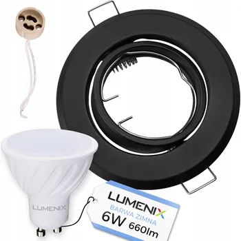 Žárovka Stropní zapuštěné svítidlo Lumenix 6 W GU10 černé