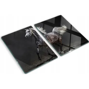 Obraz Ozdobné skleněné kuchyňské desky na krájení s grafikou Arabský kůň 2x40x52 cm