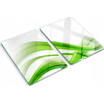 Obraz Sada dvou ozdobných skleněných kuchyňských desek Abstrakce vlny 2x40x52 cm