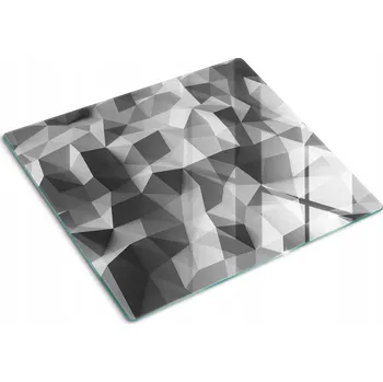Obraz Skleněná kuchyňská deska na servírování s grafikou Abstrakce trojúhelníků 60x52 cm