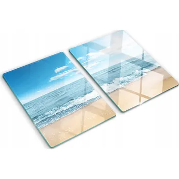 Obraz Sada tvrzených skleněných kuchyňských desek S Potiskem Pláž 2x40x52 cm