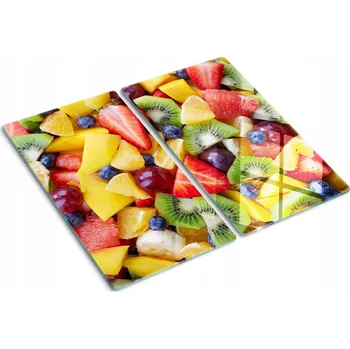 Obraz Skleněná Dekorační Deska Na Servírování Jednohubek Krájené ovoce 60x52 cm