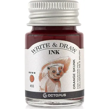 Octopus voděodolný inkoust na malování i psaní, oranžový skunk Objem: 10 ml