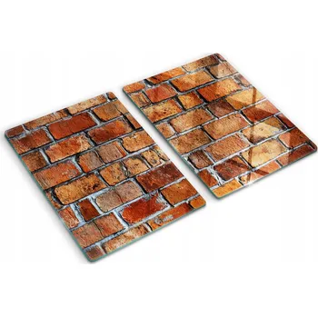 Obraz Skleněné kuchyňské desky na servírování s grafikou Cihlová zeď 2x40x52 cm