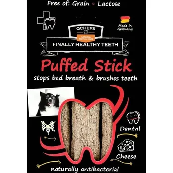 Péče o psí chrup Qchefs Tyčinky na čištění zubů pro psy Vital Puffed Sticks 70g