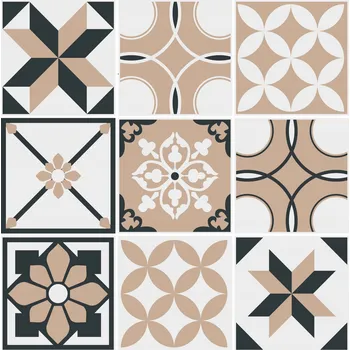 Samolepící dekorace Samolepka na obklady do kuchyně a koupelny, vzor azulejos patchwork, 10x10 cm